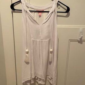 Lilly Pulitzer resort white tanks with tassels NWT size XS